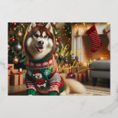 Vroege kerstfoto-Folie Folie Feestdagenkaart (Voorkant)