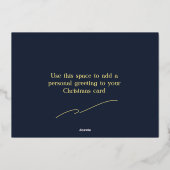 Vroege kerstfoto-Folie Folie Feestdagenkaart (Achterkant)