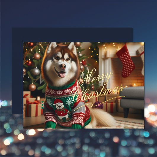 Vroege kerstfoto-Folie Folie Feestdagenkaart