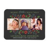 Vroege kerstfoto geboorteaankondiging magneet (Horizontaal)