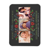 Vroege kerstfoto geboorteaankondiging magneet (Verticaal)