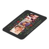 Vroege kerstfoto geboorteaankondiging magneet (Linkerzijde)