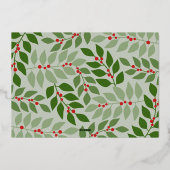 Vroege kerstfoto horizontaal - met Gold Folie Feestdagenkaart (Achterkant)