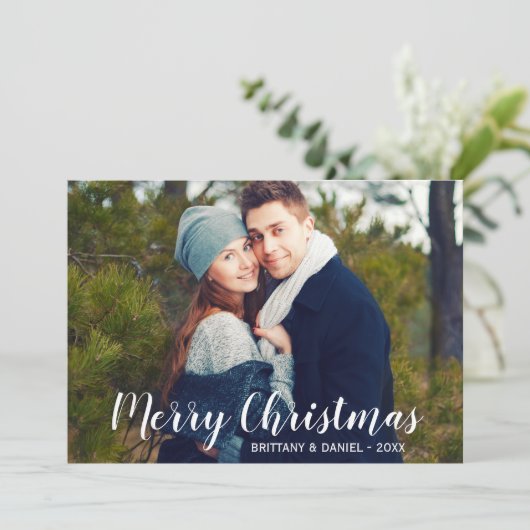 Vroege kerstfoto Kaart W (Staand voorkant)