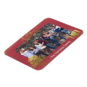 Vroege kerstfoto Lijst Gold Accents Magneet (Linkerzijde)