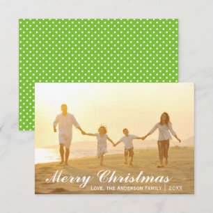 Vroege kerstfoto met groene Stippen - 3x5-kaart Kaart