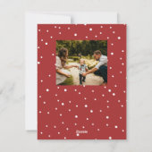 Vroege kerstfoto met handschrift feestdagenkaart (Achterkant)