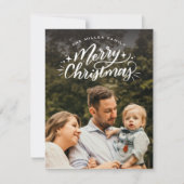 Vroege kerstfoto met handschrift feestdagenkaart (Voorkant)