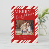 Vroege kerstfoto met platte feestdag feestdagenkaart (Staand voorkant)