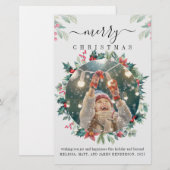 Vroege kerstfoto Mistletoe Holiday Card Briefpapier (Voorkant / Achterkant)