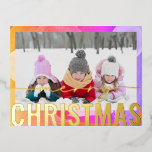 Vroege kerstfoto Moderne Abstracte Waterverf Folie Feestdagen Briefkaart<br><div class="desc">Vrolijk kerstfoto Moderne Abstracte Waterverf Gold Foil-Briefkaarten zijn voorzien van uw favoriete foto op een moderne abstracte waterverf achtergrond met een 'prettige kerst' gouden folie met een overlay in het script 'Merry Kerstmis'. Personaliseer door de tekst op het omgekeerde uit te geven. Ontworpen door ©Evco Studio www.zazzle.com/store/evcostudio</div>
