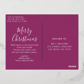 Vroege kerstfoto Moderne Abstracte Waterverf Folie Feestdagen Briefkaart (Achterkant)