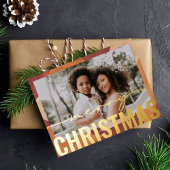 Vroege kerstfoto Moderne Abstracte Waterverf Folie Feestdagen Briefkaart