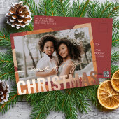 Vroege kerstfoto Moderne Abstracte Waterverf Folie Feestdagen Briefkaart