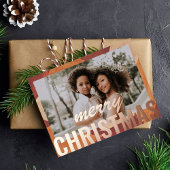 Vroege kerstfoto Moderne Abstracte Waterverf Folie Feestdagen Briefkaart