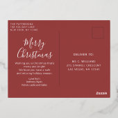 Vroege kerstfoto Moderne Abstracte Waterverf Folie Feestdagen Briefkaart (Achterkant)