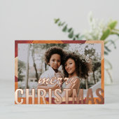 Vroege kerstfoto Moderne Abstracte Waterverf Folie Feestdagenkaart (Staand Voorkant)