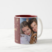 Vroege kerstfoto-Mok - Elegant Ornaments Tweekleurige Koffiemok (Voorkant rechts)