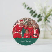 Vroege kerstfoto op maat feestdagenkaart (Staand voorkant)
