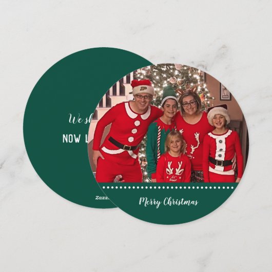 Vroege kerstfoto op maat feestdagenkaart (Voorkant / Achterkant)