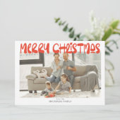 Vroege kerstfoto op maat feestdagenkaart (Staand voorkant)