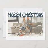 Vroege kerstfoto op maat feestdagenkaart (Voorkant)