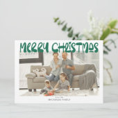 Vroege kerstfoto op maat feestdagenkaart (Staand voorkant)