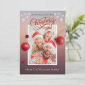 Vroege kerstfoto op maat kaart (Staand voorkant)