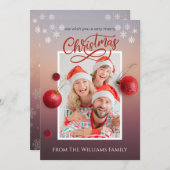 Vroege kerstfoto op maat kaart (Voorkant / Achterkant)