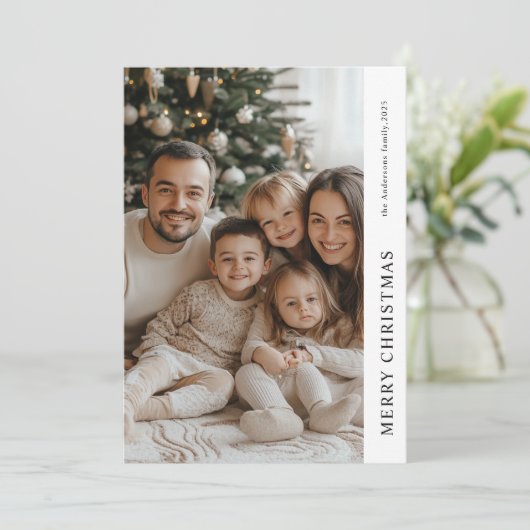 Vroege kerstfoto op maat kaart (Staand voorkant)