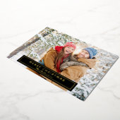 Vroege kerstfoto Reële Folie Folie Feestdagenkaart (Gedraaid)