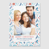 Vroege kerstfoto van de moderne blauwe rode bessen (Voorkant)