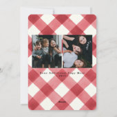 Vroege kerstfoto van de moderne rode Buffalo Feestdagenkaart (Achterkant)