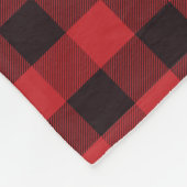 Vroege kerstfoto van Merry & Bright Red Buffalo Fleece Deken (Hoek)