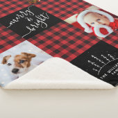 Vroege kerstfoto van Merry & Bright Red Buffalo Sherpa Deken (3/4)