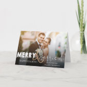 Vroege kerstfoto van Merry en Married Feestdagen Kaart (Voorkant)