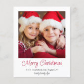 Vroege kerstfotofeestkaart (Voorkant)