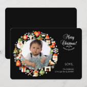 Vroege kerstfotofeestkaart feestdagenkaart (Voorkant / Achterkant)