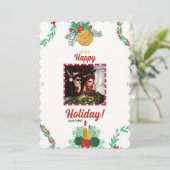 Vroege kerstfotofeestkaart feestdagenkaart (Staand voorkant)