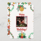 Vroege kerstfotofeestkaart feestdagenkaart (Voorkant / Achterkant)