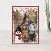 Vroege kerstfotofeestkaart kaart (Voorkant)