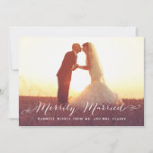 Vroege kerstfotofeestkaart met alleen maar gehuwd  feestdagenkaart (Voorkant)