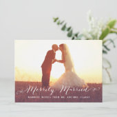 Vroege kerstfotofeestkaart met alleen maar gehuwd  feestdagenkaart (Staand voorkant)