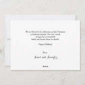 Vroege kerstfotofeestkaart met alleen maar gehuwd  feestdagenkaart (Achterkant)