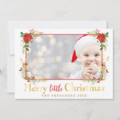 Vroege kerstfotofeestkaart notitiekaartje (Voorkant)