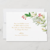 Vroege kerstfotofeestkaart notitiekaartje (Achterkant)