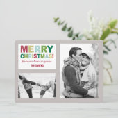 Vroege kerstfotokaart feestdagenkaart (Staand voorkant)