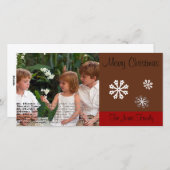 Vroege kerstfotokaart feestdagenkaart (Voorkant / Achterkant)
