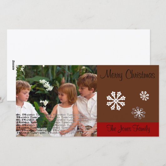 Vroege kerstfotokaart feestdagenkaart (Voorkant / Achterkant)