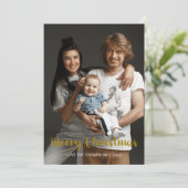 Vroege kerstfotokaart feestdagenkaart (Staand voorkant)